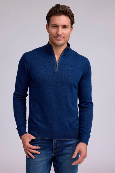 Men's Raffi |  THE PALMER 1/4 Zip Sweater | Twilight