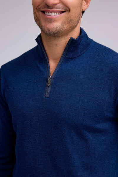 Men's Raffi |  THE PALMER 1/4 Zip Sweater | Twilight
