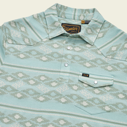 Men's Howler Bros | Ranchero Jacquard Polo | Seafoam Detail