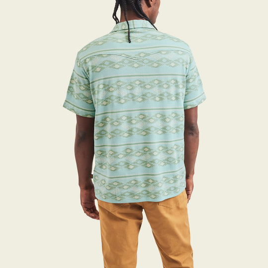 Men's Howler Bros | Ranchero Jacquard Polo | Seafoam Back
