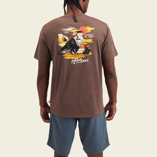 Men's Howler Bros | Caracara T-Shirt | Espresso Heather Back