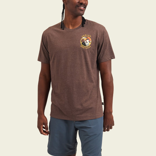 Men's Howler Bros | Caracara T-Shirt | Espresso Heather Front