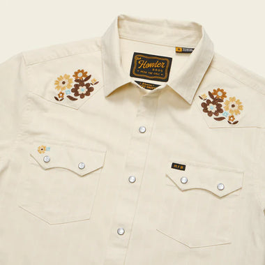 Men's Howler Bros | Crosscut Deluxe Shortsleeve Shirt | Off White