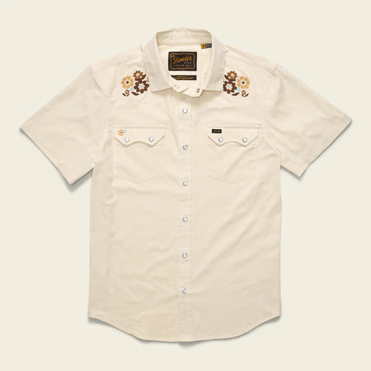 Men's Howler Bros | Crosscut Deluxe Shortsleeve Shirt | Off White