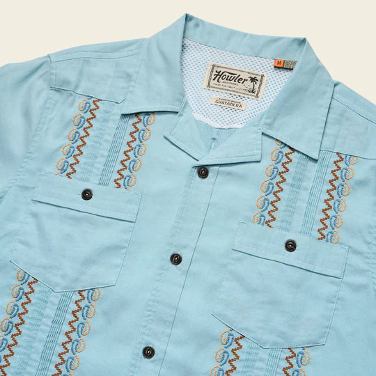 Men's Howler Bros | Guayabera Shirt | Nile Blue