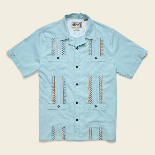 Men's Howler Bros | Guayabera Shirt | Nile Blue - FLCrooks.com Men's Howler Bros | Guayabera Shirt | Nile Blue - FLCrooks.com