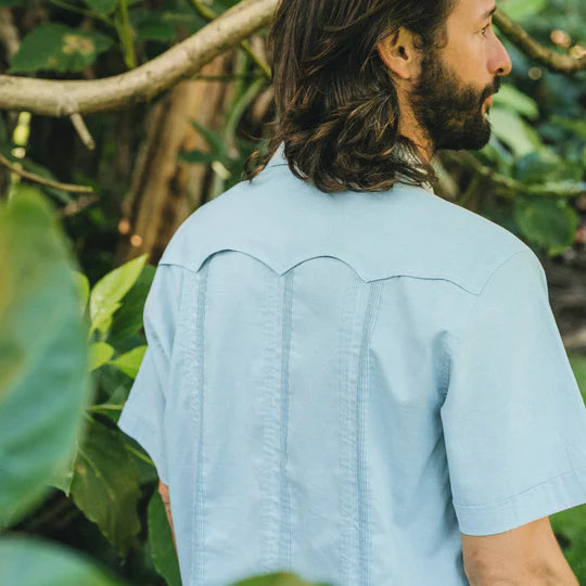 Men's Howler Bros | Guayabera Shirt | Nile Blue