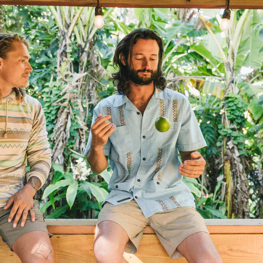 Men's Howler Bros | Guayabera Shirt | Nile Blue