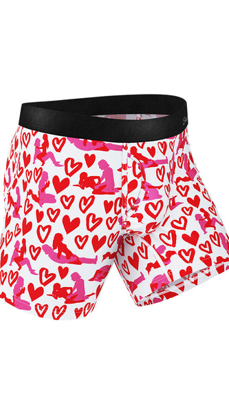 Men's Shinesty | Ball Hammock® Pouch Underwear With Fly | Hot Blooded