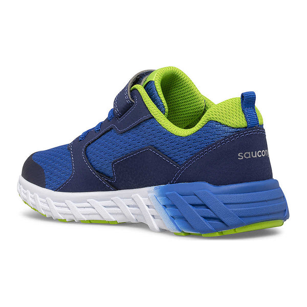 Boy's Saucony | Wind 2.0 A/C Sneaker | Blue/Green Back