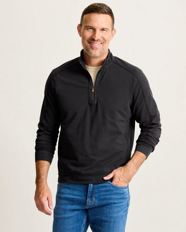 Men's Tommy Bahama | Ben & Terry Half-Zip Sweatshirt | Coal