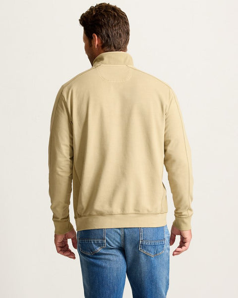 Men's Tommy Bahama | Ben & Terry Half-Zip Sweatshirt | Stone Khaki