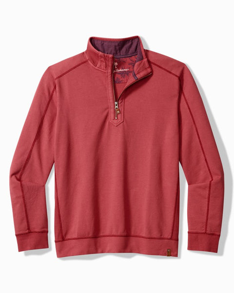 Men's Tommy Bahama | Ben & Terry Half-Zip Sweatshirt | Deep Havana
