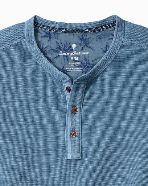 Men's Tommy Bahama | Port Oasis Long-Sleeve Henley | Vintage Blue