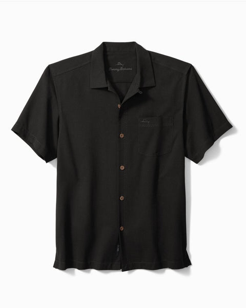 Men's Tommy Bahama | Coastal Breeze Check IslandZone® Camp Shirt | Black