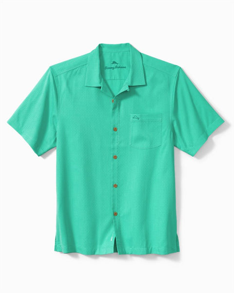 Men's Tommy Bahama | Coastal Breeze Check IslandZone® Camp | Atlantis Teal