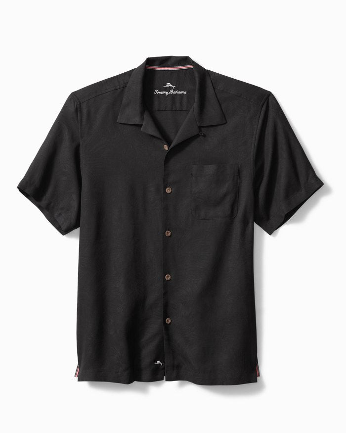 Men's Tommy Bahama Vine Lines Camp Shirt, Black, XL
