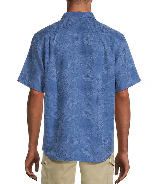 Men's Tommy Bahama | Coconut Point Keep It Frondly Camp Shirt | Bright Cobalt Back