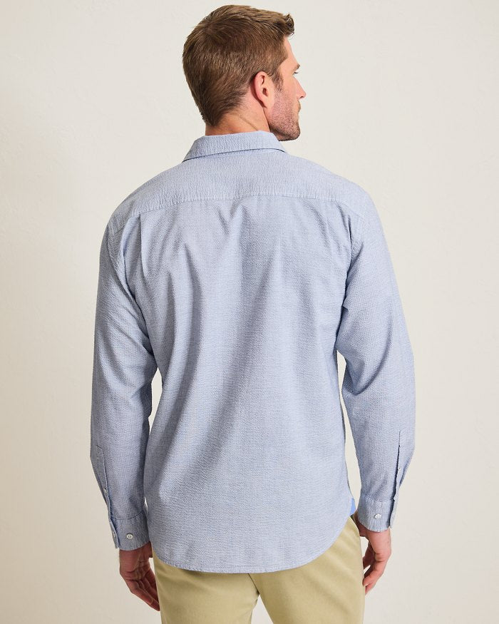 Tommy Bahama Men's Nova Wave Cotton-Blend Long-Sleeve Shirt - Chambray Blue Tommy Bahama Men's Nova Wave Cotton-Blend Long-Sleeve Shirt - Chambray Blue