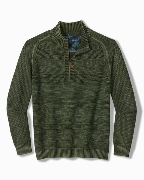 Men's Tommy Bahama |  Saltwater Tides Textured Half-Zip Sweater | Winchester
