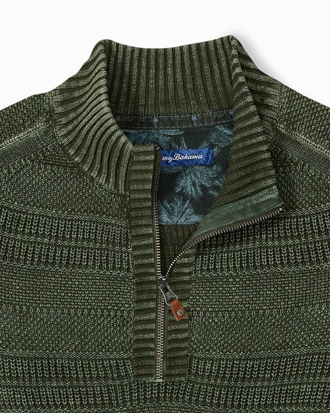 Men's Tommy Bahama |  Saltwater Tides Textured Half-Zip Sweater | Winchester