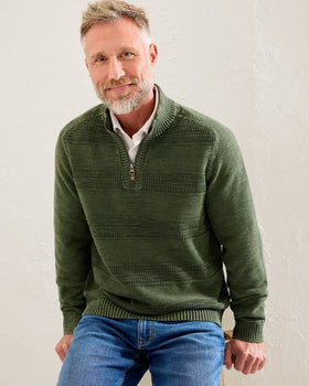 Men's Tommy Bahama |  Saltwater Tides Textured Half-Zip Sweater | Winchester