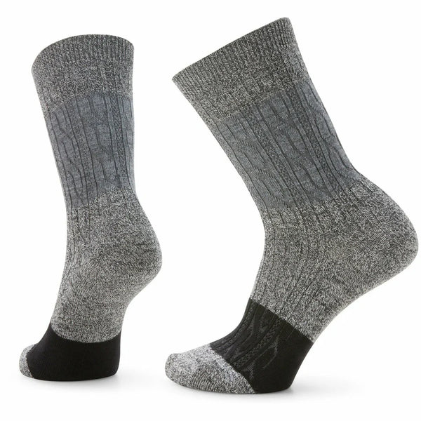 Women's Smartwool | Everyday Color Block Cable Crew Socks | Charcoal