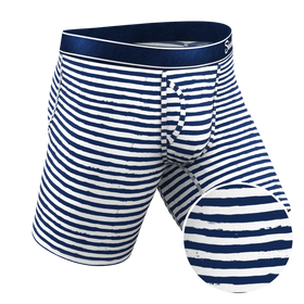 Men's Shinesty | Ball Hammock® Pouch Underwear With Fly | Nautical Stripe