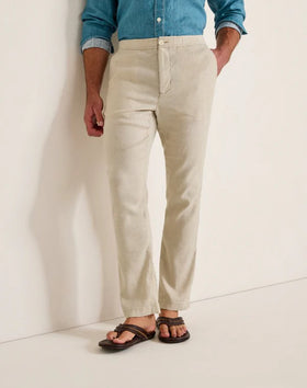 Men's Tommy Bahama | Beach Linen Blend Elastic Waist Pant |Stone Khaki