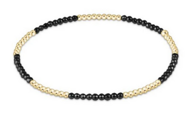 Women's e-newton | Blissful Pattern 2mm Bead Bracelet | Faceted Hematite