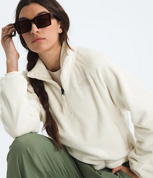 Women's The North Face | Osito Lux 1/4 Zip Jacket | White Dune
