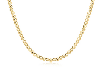 Women's e-newton | Choker Classic Gold 4mm Beaded Necklace | Gold