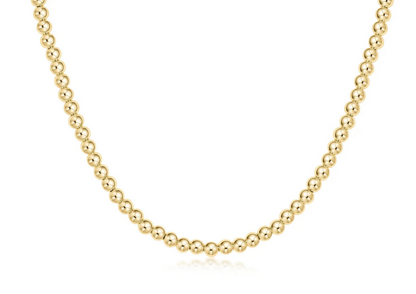 Women's e-newton | Choker Classic Gold 4mm Beaded Necklace | Gold
