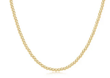 Women's e-newton | Choker Classic Gold 3mm Bead Necklace | Gold