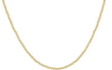Women's e-newton | Choker Classic Gold 2mm Bead Necklace | Gold
