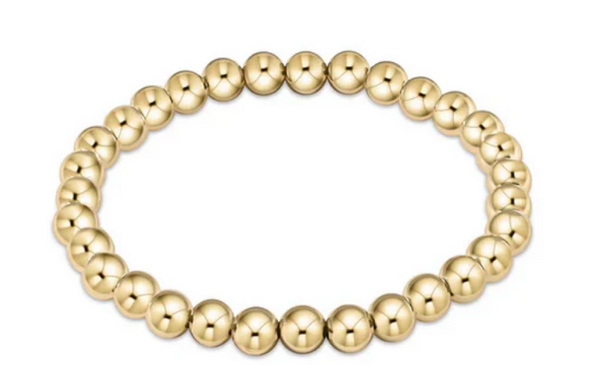 Women's e-newton | Classic Gold 6mm Bead Bracelet  | Gold