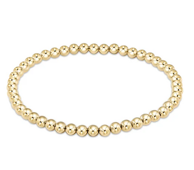 Women's e-newton | Classic Gold 4mm Bead Bracelet | Gold