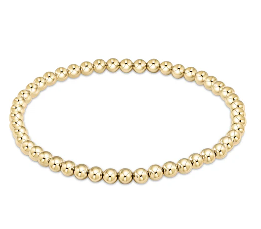 Women's e-newton | Classic Gold 4mm Bead Bracelet | Gold