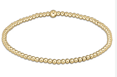 Women's e-newton | Classic Gold 2.5mm Bead Bracelet | Gold