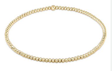 Women's e-newton | Classic Gold 2mm Bead Bracelet  | Gold