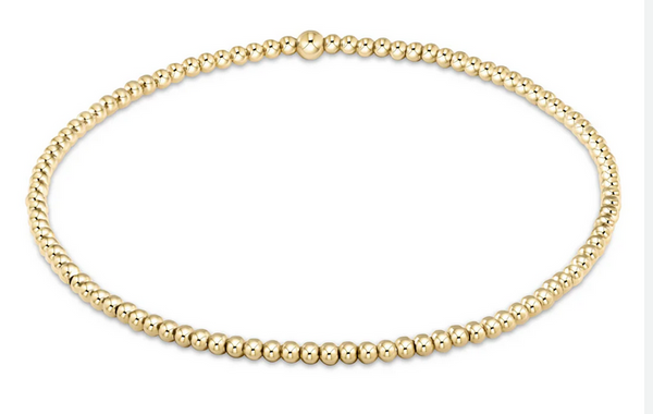 Women's e-newton | Classic Gold 2mm Bead Bracelet  | Gold