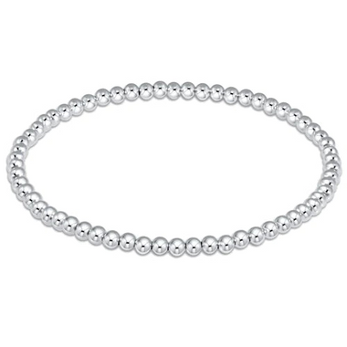 Women's e-newton | Classic Sterling 3mm Bead Bracelet | Silver