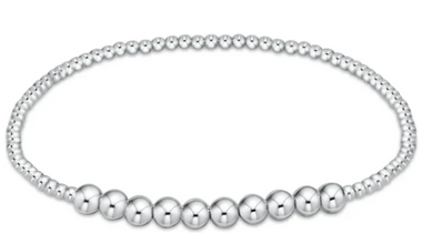 Women's e-newton | Classic Sterling Beaded Bliss 2mm Bead Bracelet  | Silver