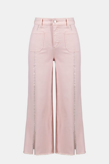 Women's Joseph Ribkoff | Wide-leg Cropped Trousers | Petal Pink