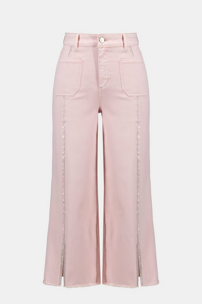 Women's Joseph Ribkoff | Wide-leg Cropped Trousers | Petal Pink