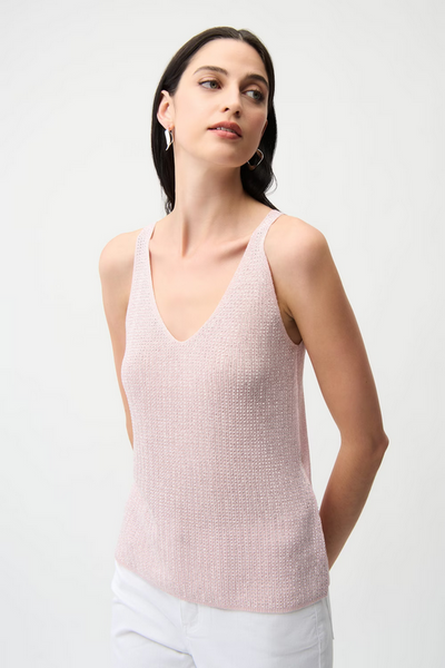 Women's Joseph Ribkoff | Sleeveless V-neck Pullover | Petal Pink