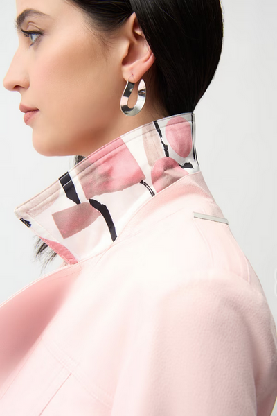 Women's Joseph Ribkoff | Zipper Closure Casual Top | Petal Pink