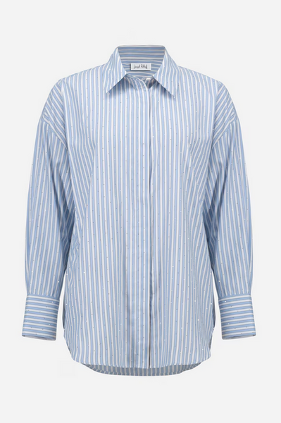 Women's Joseph Ribkoff | Striped Casual Button Shirt | Blue/Vanilla