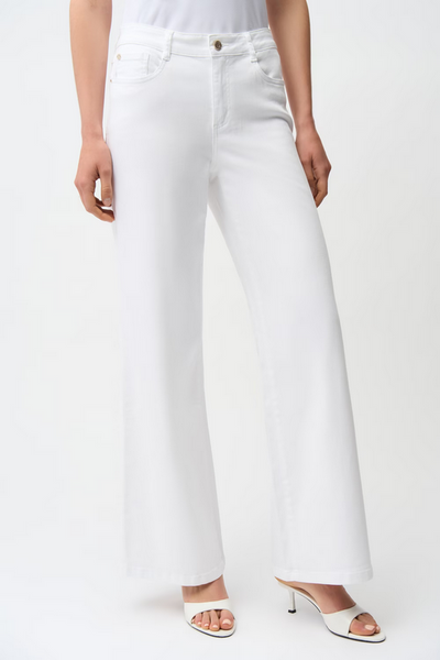 Women's Joseph Ribkoff | Mid-rise Wide-leg Trousers | White