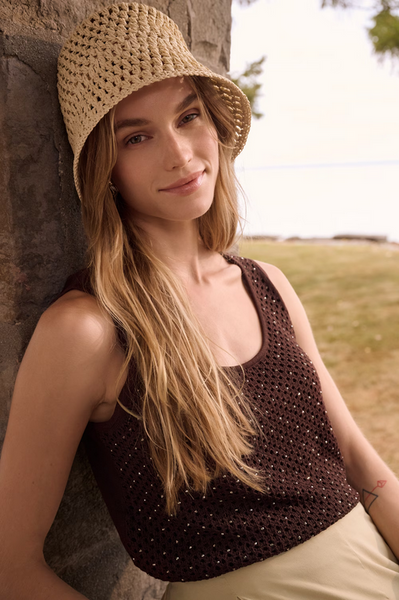 Women's Joseph Ribkoff | Embellished Knit Camisole | Mahogany